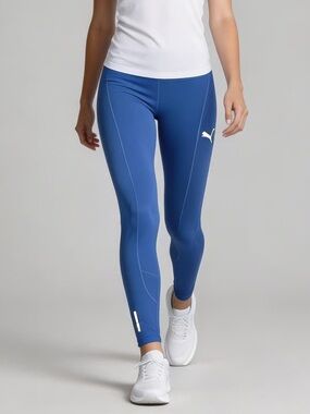 PUMA | Blue Mesh Panel Reflector Leggings Sz S
